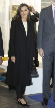 La reine Letizia d'Espagne lors de l'inauguration de l'ARCO à Madrid