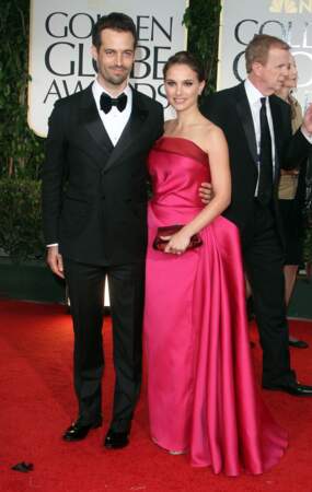 Natalie Portman et Benjamin Millepied à la 69ᵉ cérémonie des Golden Globes Awards à Los Angeles, le 15 janvier 2012 