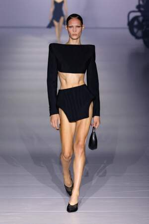 Dalton Dubois au défilé de mode prêt-à-porter Mugler Printemps/été 2024 lors de la Fashion Week de Paris, le 2 octobre 2023