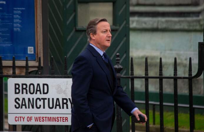 David Cameron, ministre britannique des Affaires étrangères, lors du service de célébration de la Journée du Commonwealth à l'abbaye de Westminster de Londres, ce lundi 11 mars 2024