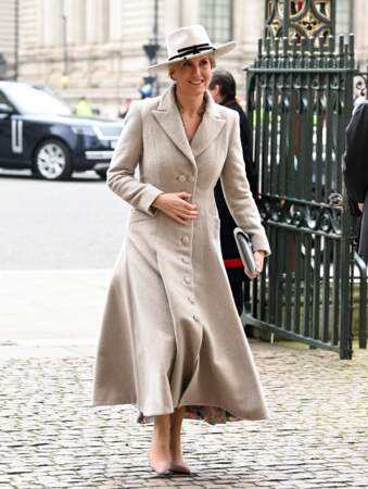 Sophie Rhys-Jones, duchesse d'Edimbourg, lors du service de célébration de la Journée du Commonwealth à l'abbaye de Westminster de Londres, ce lundi 11 mars 2024