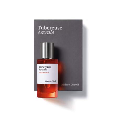 Eau de parfum Tubéreuse Astrale, Maison Crivelli, 50 ml, 200 €, maisoncrivelli.com