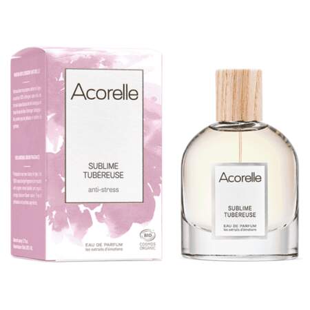 Eau De Parfum BIO Certifiée Sublime Tubéreuse, Acorelle, 35,95€ les 50ml acorelle.fr