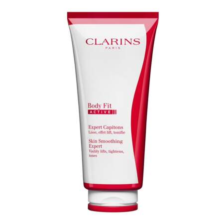 Soin corps expert capitons Body Fit Active, Clarins, 60€ les 200ml sur clarins.fr