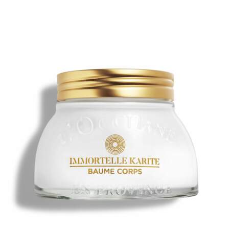 Baume Corps Immortelle Karité, L'Occitane, 59€ les 200ml en boutique et sur loccitane.fr