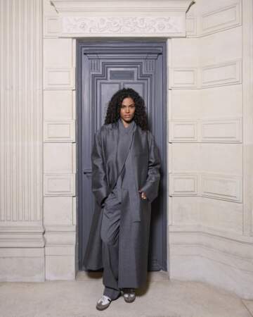 Tina Kunakey au défilé Valentino "Collection Prêt-à-Porter Automne/Hiver 2024-2025" lors de la Fashion Week de Paris (PFW)