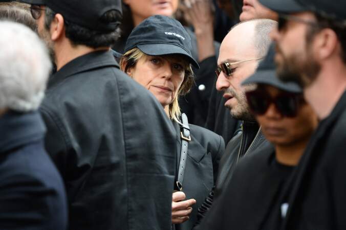 Marina Foïs aux obsèques de Jean-Yves Le Fur en l'église Saint-Roch à Paris le 6 avril 2024