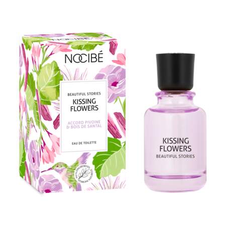 Eau de toilette Kissing Flowers, Nocibé, 29,99€ à partir de mi-avril
en magasin et sur Nocibé.fr