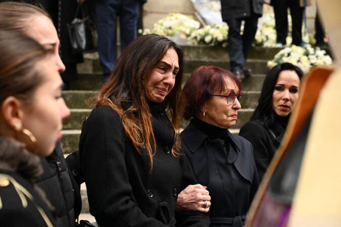 Gipsy Gruss, femme de Alexis Gruss, émue lors des obsèques de son défunt mari, Alexis Gruss.