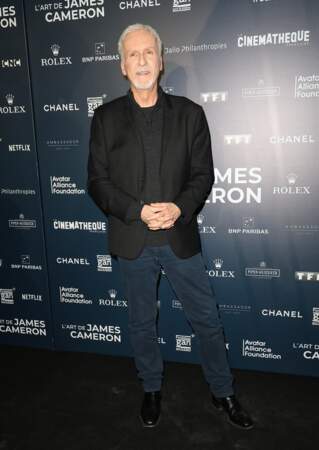 Le réalisateur américain James Cameron mis à l'honneur le temps d'une exposition à la Cinémathèque française à Paris, le 3 avril 2024