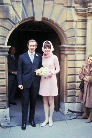 Audrey Hepbrun lors de son mariage avec le Dr. Andrea Dotti en 1969