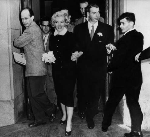 Marilyn Monroe lors de son mariage avec Joe DiMaggio en 1953