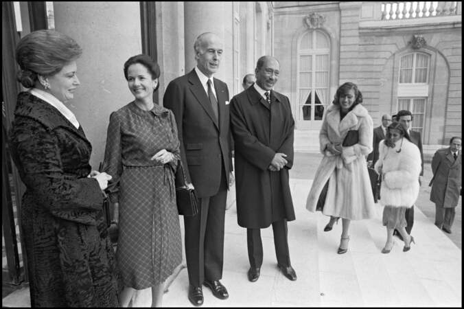 Le couple Giscard d’Estaing rencontre le président d'Egypte 