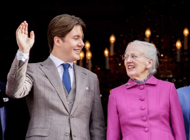 Margrethe II et le prince Christian, à Copenhague