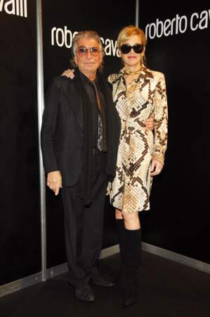 Roberto Cavalli et Sharon Stone