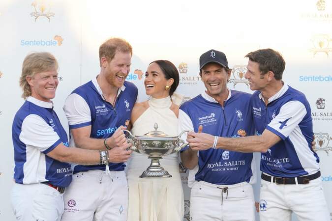 Meghan Markle et le Prince Harry au Royal Salute Polo Challenge à Wellington en Floride le 12 avril 2024