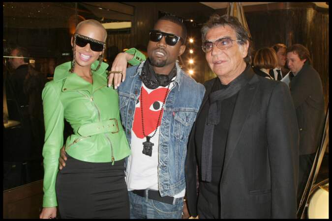 Roberto Cavalli, Kanye West et Amber Rose