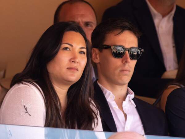 Louis Ducruet et son épouse Marie dans les tribunes du Rolex Masters 1000 de Monte-Carlo 