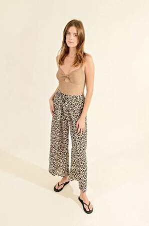 Pantalon large imprimé léopard, Molly Bracken, 35€