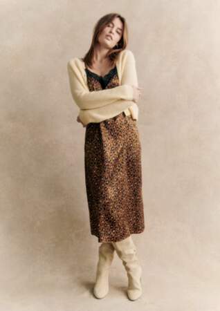 Robe "Nassima" à imprimé léopard, Sézane, 170€