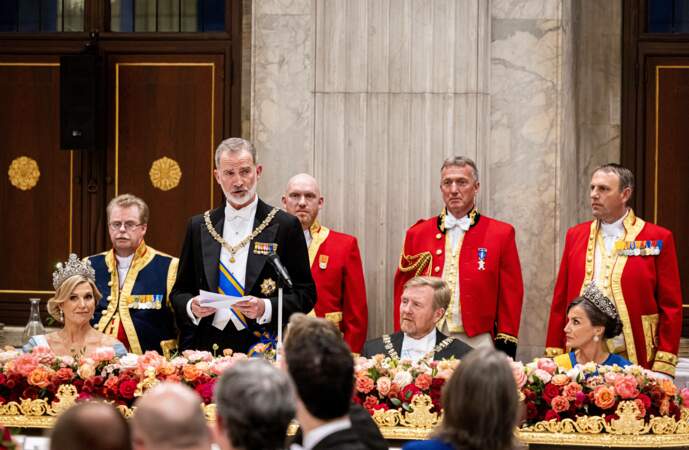 Discours du roi Felipe VI lors du dîner d'état au palais royal d'Amsterdam