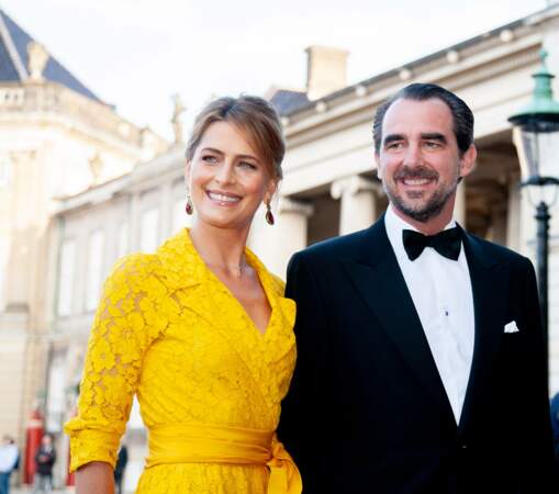 Nikólaos de Grèce et sa femme Tatiana Blatnik célèbrent le 50ème anniversaire du prince Joachim de Danemark au château Amalienborg à Copenhague, le 7 juin 2019