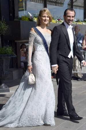 La princesse Tatiana et le prince Nikoloas de Grèce assistent au mariage de Carl Philip de Suède et Sofia Hellqvist le 13 juin 2015 à Stockholm, en Suède