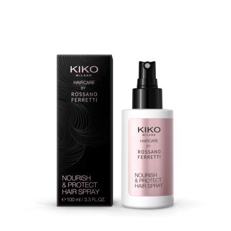 Nourish & Protect Hair Spray by Rossano Ferretti x KIKO Milano, 23,99€ les 100ml en boutique et sur kikocosmetics.com
