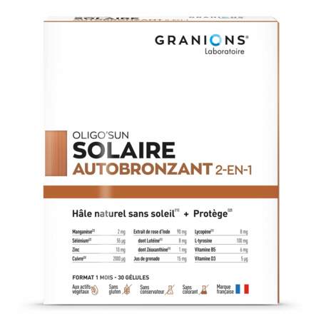 Oligo'Sun Autobronzant 2 en 1, format 2 mois, Granions, 28,49 €
sur granions.fr