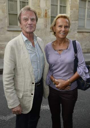 Bernard Kouchner et Christine Ockrent à la soirée du Nouvel An juif chez Marek Halter, à Paris.
