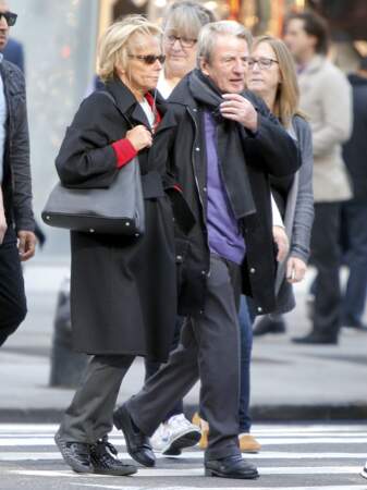 Bernard Kouchner et Christine Ockrent se promènent dans les rues de New York en 2015