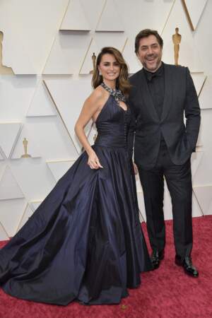 Penelope Cruz et Javier Bardem sur le photocall de la 94ème édition de la cérémonie des Oscars à Los Angeles