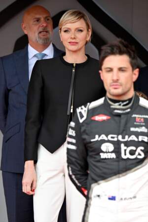 Le princesse Charlene de Monaco présente au E-Prix 2024 le 27 avril 2024.