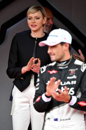 Le princesse Charlene de Monaco de l'E-Prix 2024 le 27 avril 2024