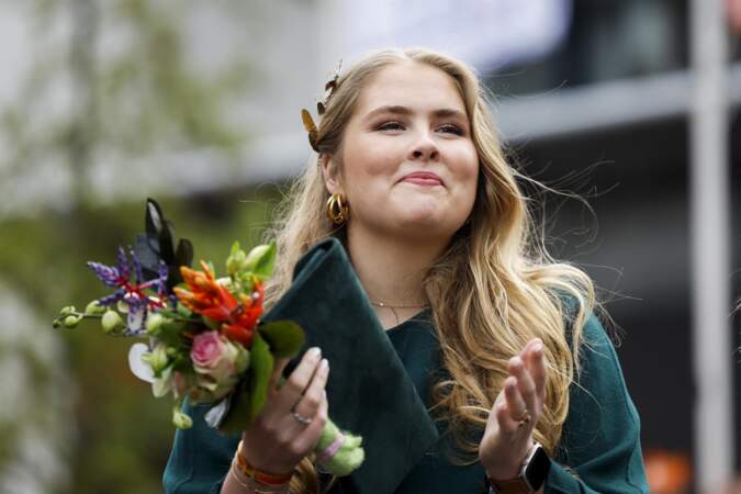 Catharina-Amalia des Pays-Bas, lors de la 11ᵉ Fête du Roi 2024 à Emmen, province de Drenthe, le 27 avril 2024 