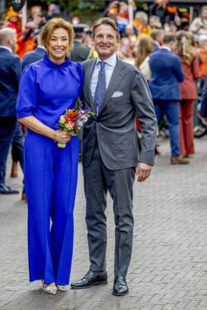 La princesse Marilene et le prince Maurits lors de la 11ᵉ Fête du Roi 2024 à Emmen, province de Drenthe, le 27 avril 2024
