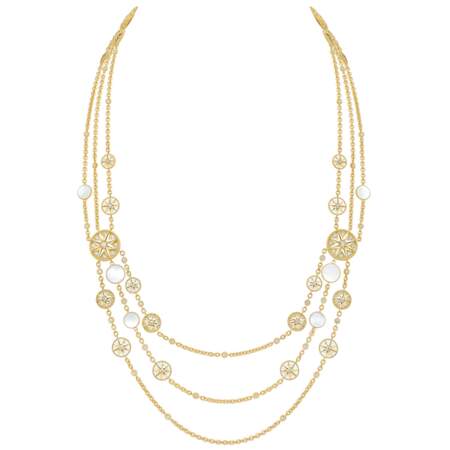 Dior Joaillerie - Collier Rose des Vents en or jaune, diamants et nacre - prix sur demande.