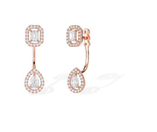 Messika Paris – Boucles d’oreilles My Twin en or rose et diamants – 6 380€