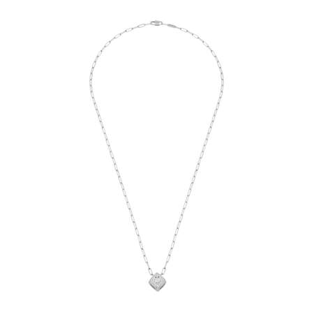 Dinh Van - Pendentif Le Cube Diamant XL pavé or blanc et diamants - 7350€