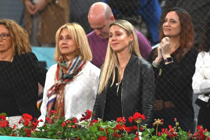 La mère et la soeur de Rafael Nadal au Tournoi de tennis de Madrid (Mutua Madrid Open) le 30 avril 2024.
