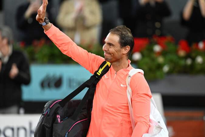 Rafael Nadal au Tournoi de tennis de Madrid (Mutua Madrid Open) le 30 avril 2024.