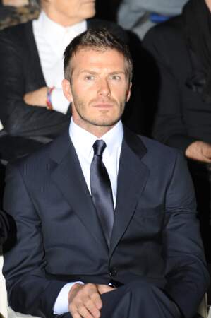 David Beckham lors d'un défilé de mode en 2010