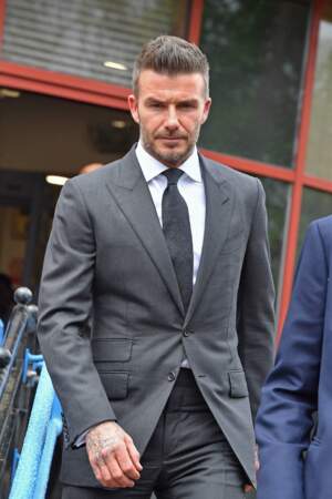David Beckham arrive au tribunal de première instance de Bromley en 2019