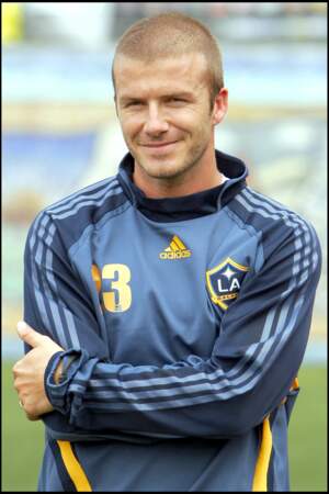 David Beckham sur un terrain de football en 2002