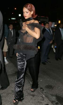 Rihanna lors de son arrivée à l'after party du gala du Met Gala à New York, le 4 mai 2015