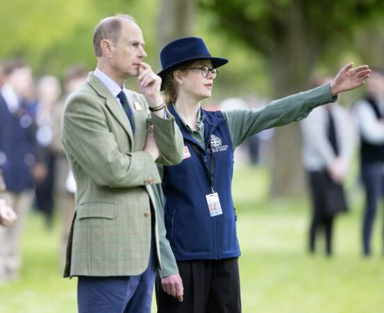 Le prince Edward, en compagnie de Lady Louise Windsor, au "Royal Windsor Horse Show 2024" à Windsor, le 4 mai 2024
