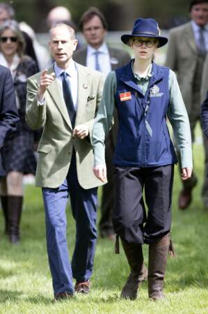 Lady Louise Windsor avec son père, le prince Edward au "Royal Windsor Horse Show 2024" à Windsor, le 4 mai 2024
