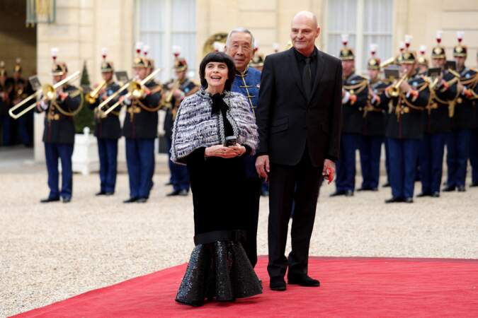Mireille Mathieu au palais présidentiel de l'Élysée à Paris
