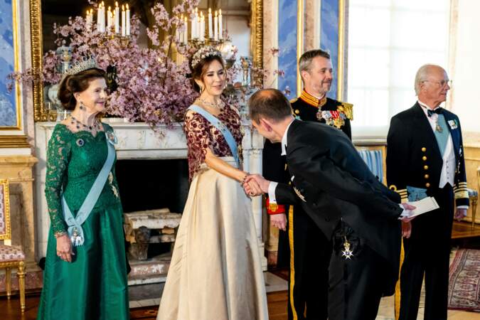 Banquet d'état en l'honneur du couple royal de Danemark donné à Stockholm par la famille royale de Suède le 6 mai.