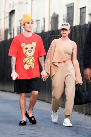Justin Bieber et sa femme Hailey sont allés faire un spa à Los Angeles, le 17 février 2020